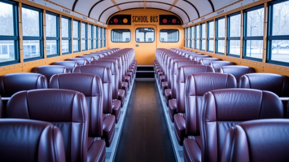 school bus rental interior