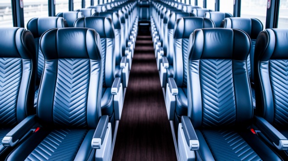 wichita 54 passenger charter bus inside