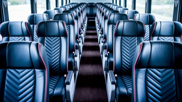 wichita 55 passenger charter bus inside