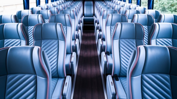 wichita 55 passenger charter bus interior