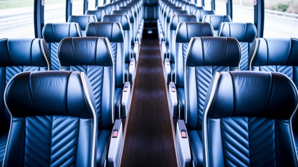 wichita 56 passenger charter bus inside