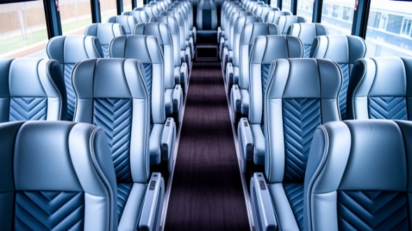 wichita 56 passenger charter bus interior