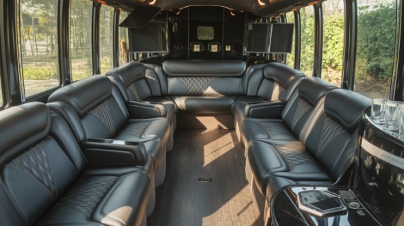 wichita party bus rental interior
